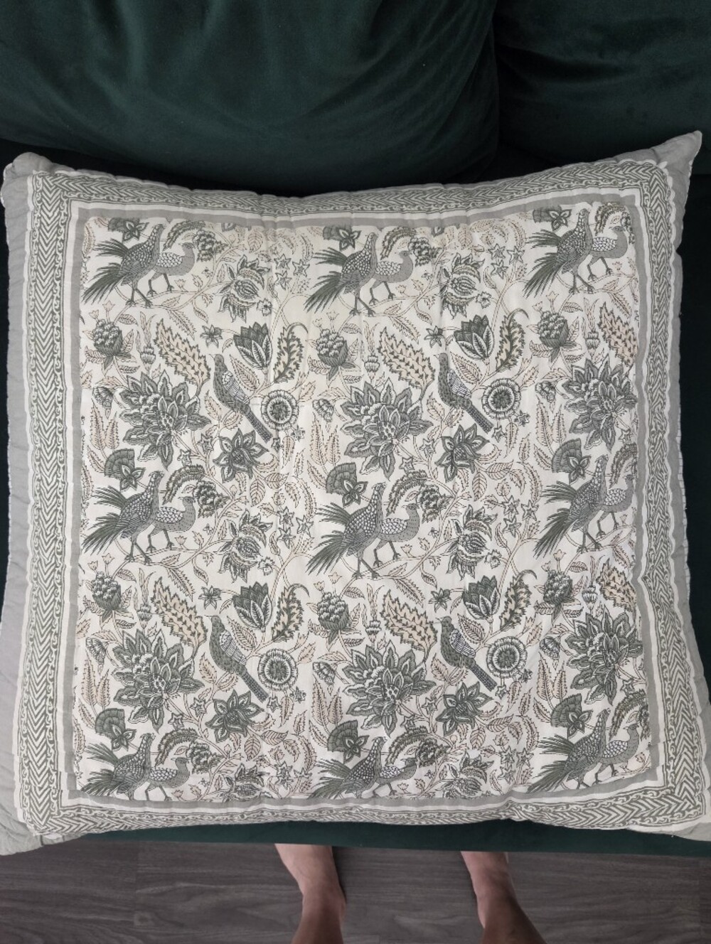 2 Peacock Euro Pillowcases